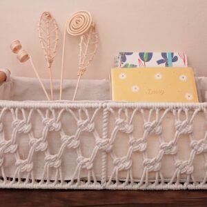 Caja macramé beige