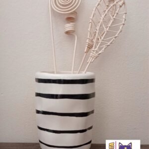 Mini Florero cerámico anillado