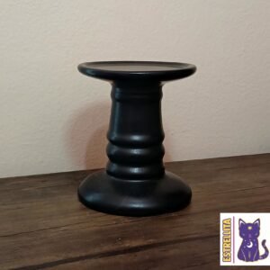 Candelabro cerámico negro